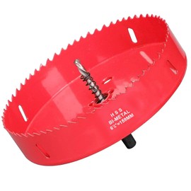 DEWALT 159mm Bi-Metal Hole Saw - 6.25 Inch for Metal, Wood, Drywall & Plastic, 32mm Cutting Depth, Red