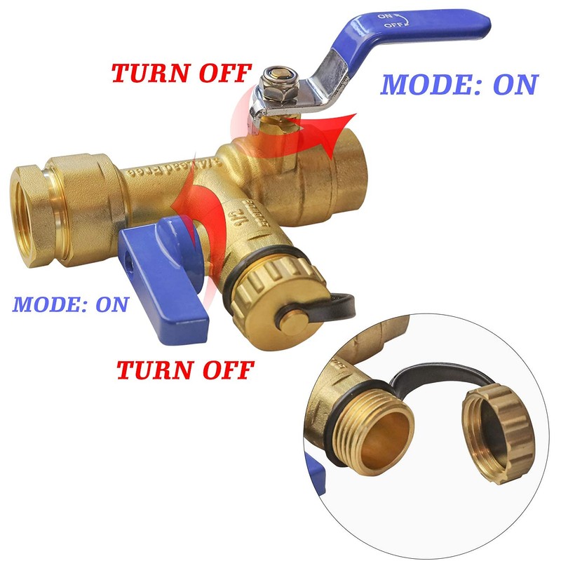 Hourleey 3/4 Inch IPS Isolator Tankless Water Heater Service Valve