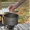 iBasingo Camping Cooking Pot Outdoor Titanium Cookware 1.4 L Sauce