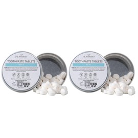 J&L Naturals Toothpaste Tablets | 62-Pack Travel-Friendly Toothpaste | Fluoride + Plastic Free, Vegan, Cruelty Free, Sustainable | Woman-Owned Small Business (Mint, 62 Count (Pack of 2))