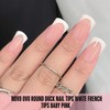 Duck Feet Nail Tips Short Round Extra Thick, Baby Pink
