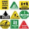 27PCS Religious Cutouts Jesus VBS Construction Traffic Road Sign for