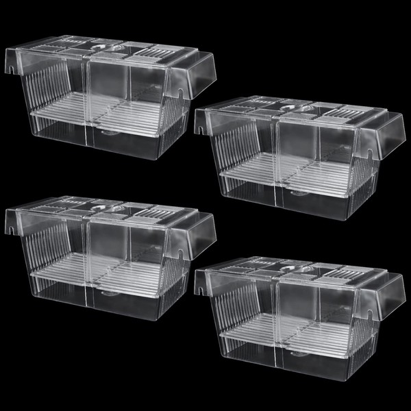 FVIEXE 4PCS Breeder Box for Fish Tank, Aquarium Fish Breeder