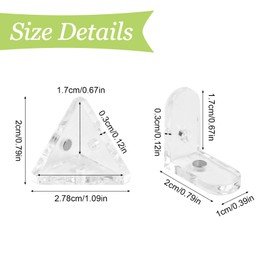 UFURMATE 8Pcs Triangle/Right Angle Bracket Corner Shelf Support with Magnets Acrylic Detachable Corner Joint Clear Display Case Accessories Dustproof Protection Display Box Replacement Parts