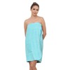 Komfokore Women's Knee-Length Bathrobe with Button Closure - Lightweight Spa