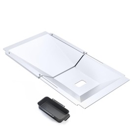 Uniflasy Universal Grease Tray with Catch Pan fits Nexgrill, Charbroil, Dynaglo, Kenmore, BHG, Grill Master, Backyard, Uniflame, Expert Gas Grill, Adjustable Drip Pan for 3/4/5 Burner Gas Grill