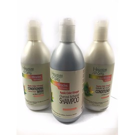 Hawaiian Silky Apple Cider Vinegar Conditioning Wash, 12 fl oz - Lather-Free, with Black Castor Oil Extract, Cleansing Hair Moisturizer Treatment - Good on Men, Women & Kids