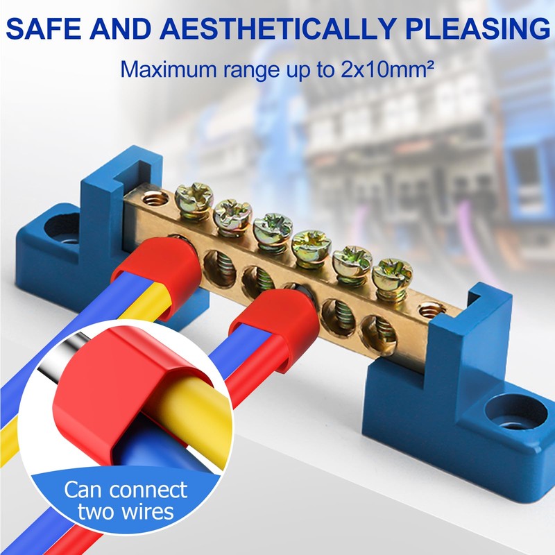 Preciva 800PCS Twin Bootlace Ferrules,0.5-10mm²Dual Terminals Kit,Crimp Connectors,All Brass Core