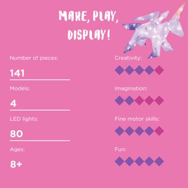 Kosmos Creatto unicorn 3D light up figures.