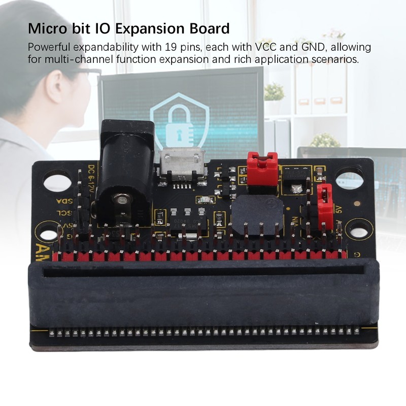 Micro Bit IO Expansion Board Onboard Passive Buzzer Supports I2C