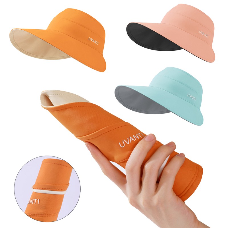 Women Sun Visor Wide Brim Empty Top UV Protection Beach