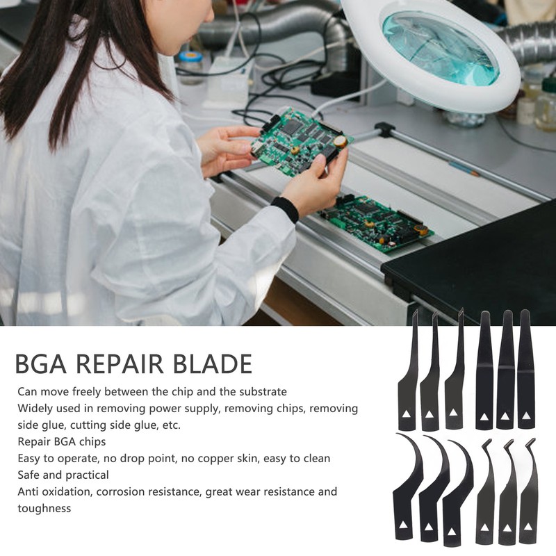 BGA Repair Blade Set Corrosion Resistance IC Chip Maintenance Thin