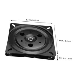 Operitacx Furniture Turntable Clamp on Boat Seat Swivel Chair Frame Swivel Ball Bearing Plate Car Seat Rotatable Base for Boat Seats Bar Stool Cover Cold Rolled Steel Black