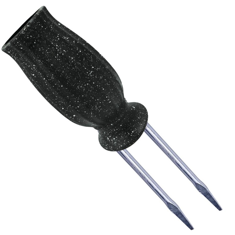 Cemetery Vase, Black Plastic, Modern Cylindrical Vase with Ground Spike,