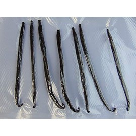 Vanilla Beans, Premium, 7 Units, Length 15-16 cm, Packed in Sealed Packaging.