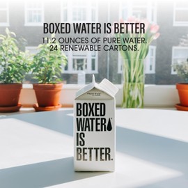 Boxed Water 11.2 oz. (24 Pack) – Purified Drinking in 92% Plant-Based Boxes – 100% Recyclable, BPA-Free, Refillable Reusable Cartons - Mini
