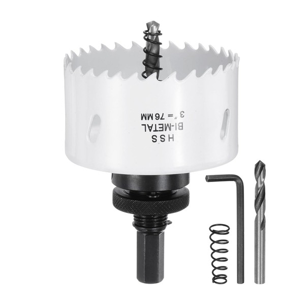 HARFINGTON Bi-Metal Hole Saw Kit 76mm (2-15/16") Hole Cutter Set