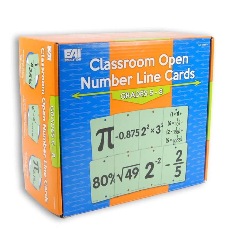 EAI Education Classroom Open Number Line Cards: Grades 6-8 (Cards