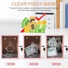 Mczcent Clear Piggy Bank with Lock, Large Money Saving Jar