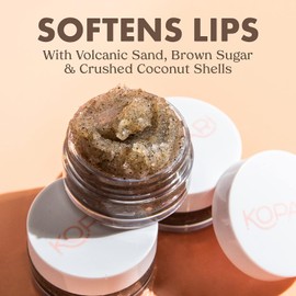Kopari Exfoliante Labial Con Arena Volcánica Fina Y Azúcar Morena 0,6 Oz/ 18 G 1 Onza (Paquete De 1)