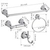 BGL 4-Piece Bathroom Accessory Set Chrome Bathroom Hardware Set 24