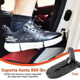 DOSYU Escalones para Puerta de Coche, Pedal Plegable para Puerta de Engrosado, Borde de Goma No Daña Pintura, Carga Máxima de 800 Libras, Adapta para Mayoría de Los Coches.