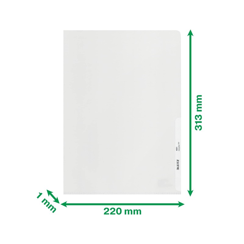 Leitz A4 File Folders, Pack of 25, Non Toxic Plastic,