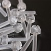 Pack of 60 Transparent Clear Plastic Acrylic Thumbscrews, Slotted+knurled M4