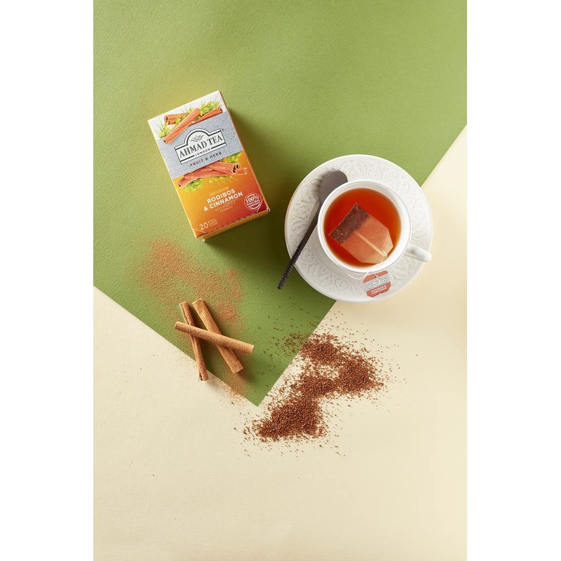 Ahmad Tea Tea Infusion, Rooibos & Cinnamon, 30G, 20 Count