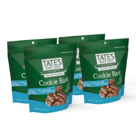 Tate's Bake Shop Cookie Bark, Chocolate Chip Cookies in Milk Chocolate with White Chocolate Drizzle, 4-5 oz Bags