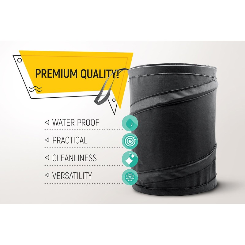 Mavoro 1 Pack, 2 Gallon Car Trash Can | Portable