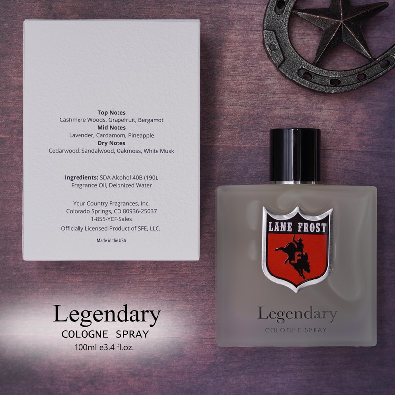 Lane Frost Legendary Frosted Cologne, 3.40 Fl Oz (Pack of