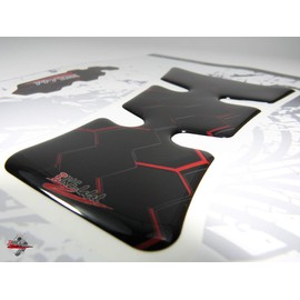 BIKE-label 503157VA Tank Pad Motorcycle Tank Protector Sticker Honeycomb Red Universal