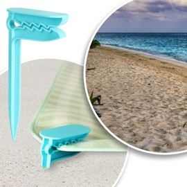 com-four® 8 x Beach Towel Clips - Towel Clips for Attaching - Ideal for Beach, Travel, Camping or Picnic (Pack of 08 - Pegs)
