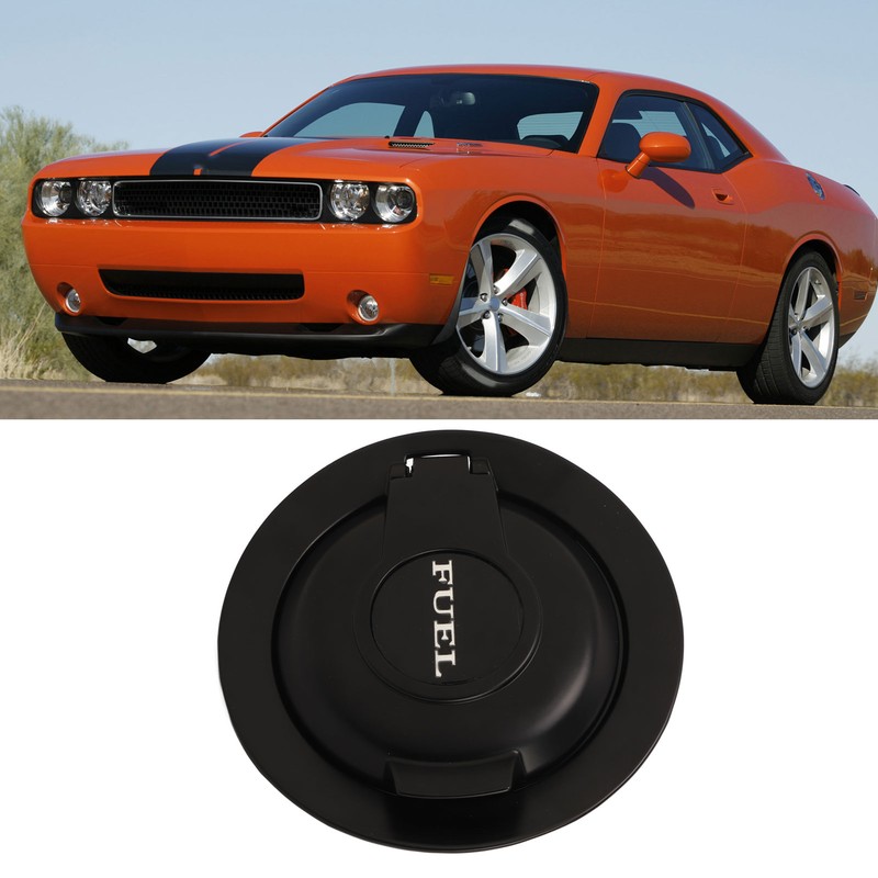 Fuel Filler Cap Matte Black 68250120AA Gas Door Cap Replacement
