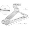 Tosnail 50 Pack Stainless Steel Strong Wire Metal Hangers Heavy