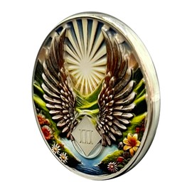 Leafence Recovery and Resilience Commemorative Sobriety Coin Recovery Addiction and Medallions Challenge Coin Narcotics Alcoholics Anonymous (Flying with Wings, 3 Years)