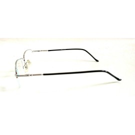 Vintage NWT Vintage 90's Rectangle Metal Semi-Rimless Reading Glasses +2.75 (Silver)