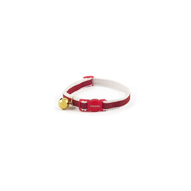 Ancol Reflective Safety Buckle Cat Collar Red