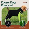 Kuoser Waterproof Dog Raincoat with Legs, Lightweight Dog Rain Jacket