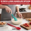 2pcs Extra Long Silicone Mixing Spoon,12 Inch Nonstick Heat Resistant