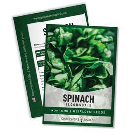Bloomsdale Spinach Seeds for Planting is A Great Heirloom, Non-GMO Vegetable Variety- Great for Indoor, Outdoor and Hydroponics Gardening by Gardeners Basics