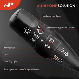 A-Premium Multifunction Switch Turn Signal Switch Headlamp Beam Fog Light Switch Compatible with 1995-2001 Nissan Altima, Frontier, Maxima, Pickup, 200SX, Sentra, Xterra, Replace # CBS1030 255401E404