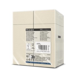 PAW - Cutlery Napkins Made of Softpoint (32 x 38 cm 1/8 Cutlery Bag) | Pack of 50 | Perfect for Pubs, Hotels or Cafés | Napkin Pockets for Cutlery | Champagne