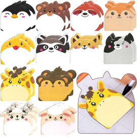 YeahBoom Pack of 24 Sticky Notes, 720 Sheets Small Sticky Notes Children, Cartoon Animal Sticky Notes, Cute Mini Sticky Notes, Sticky Notes, Animal Shaped Sticky Note Pad, School Notes, Office Notes,