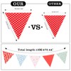 G2PLUS 12 m Fabric Bunting Garland, Blue and Red Bunting