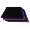 HPKL9999 52 Pack 12 "X 12 "X1 Black/Purple Acoustic Panels