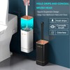 Aokala Toilet Brush and Holder, Elegant 2 Pack Silicone Toilet