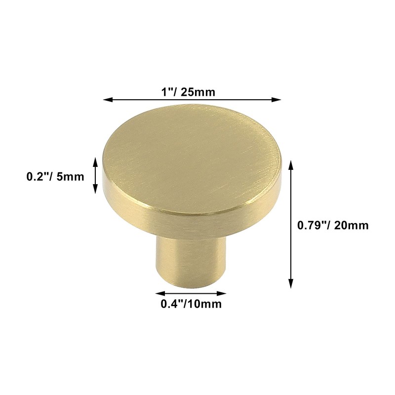 Jiozermi 2 Pack 1 inch Cabinet Knobs with Mounting Screws,