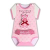 GreetInk Adorable Baby Girl Shower Greeting Card - Pink Onesie-Shaped